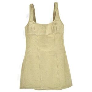 URBAN OUTFITTERS Sz S-M Mini Denim Side Laced Sleeveless Y2K Dress 00s Sample